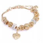 Bransoletka modułowa Charms Beads Złote Serce Bransoletka modułowa Charms Beads Złote Serce