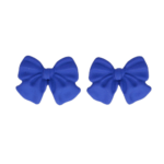 Kolczyki niebieskie kokardki sztyfty