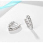 Kolczyki srebrne błyszczące białe cyrkonie