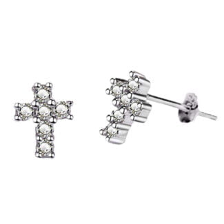 Kolczyki Srebro 925 Krzyże Katolickie