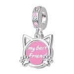 Charms do bransoletki Srebro 925 Kotek My Best Friend