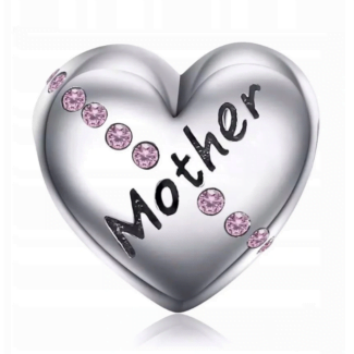 Charms do bransoletki Srebro 925 Serce Mama