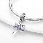 Charms do bransoletki Srebro 925 Ptak Miłosny z pierścionkiem