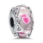 Charms do bransoletki Srebro 925 Murano Serce Charms do bransoletki Srebro 925 Murano Serce