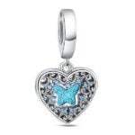 Charms do bransoletki Srebro 925 Serce i Motyl