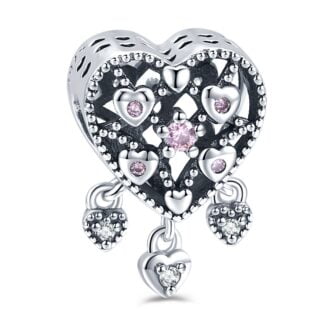 Charms do bransoletki Srebro 925 Serce