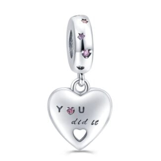 Charms do bransoletki Srebro 925 Serce You did it