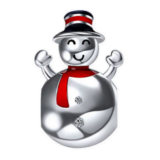 Charms do bransoletki Srebro 925 Zimowy Bałwan