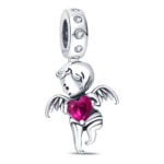 Charms do bransoletki Srebro 925 Amor z serduszkiem Charms do bransoletki Srebro 925 Amor z serduszkiem