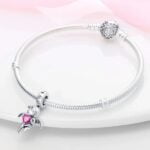 Charms do bransoletki Srebro 925 Amor z serduszkiem Charms do bransoletki Srebro 925 Amor z serduszkiem