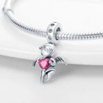 Charms do bransoletki Srebro 925 Amor z serduszkiem Charms do bransoletki Srebro 925 Amor z serduszkiem
