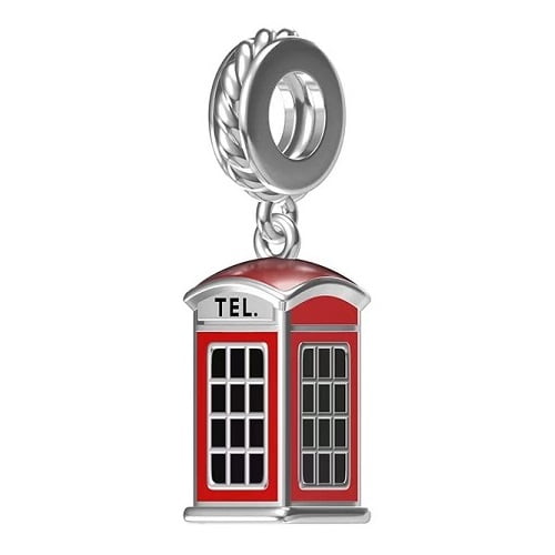 Charms do bransoletki Srebro 925 Budka Telefoniczna Londyn Charms do bransoletki Srebro 925 Budka Telefoniczna Londyn