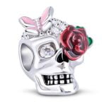 Charms do bransoletki Srebro 925 Czaszka Motyl Róża Charms do bransoletki Srebro 925 Czaszka Motyl Róża