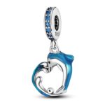 Charms do bransoletki Srebro 925 Delfin na fali