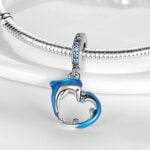 Charms do bransoletki Srebro 925 Delfin na fali