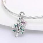 Charms do bransoletki Srebro 925 Drzewo i Kwiat