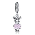 Charms do bransoletki Srebro 925 Dziewczynka z kucykami Charms do bransoletki Srebro 925 Dziewczynka z kucykami