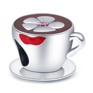 Charms do bransoletki Srebro 925 Filiżanka Kawy