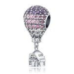 Charms do bransoletki Srebro 925 Balon Fioletowy