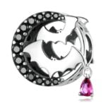 Charms do bransoletki Srebro 925 Nietoperze i Księżyc