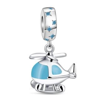 Charms do bransoletki Srebro 925 Helikopter