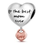 Charms do bransoletki Srebro 925 Serce I Love You Mom