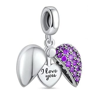 Charms do bransoletki Srebro 925 Serce Otwierane