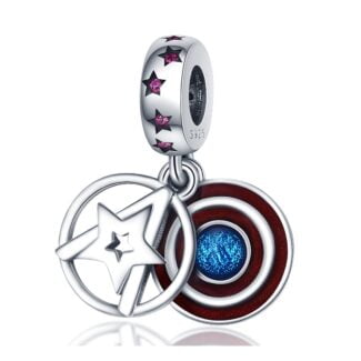 Charms do bransoletki Srebro 925 Marvel Kapitan Ameryka