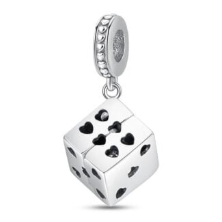 Charms do bransoletki Srebro 925 Kostka do Gry