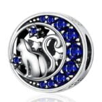 Charms do bransoletki Srebro 925 Kot w blasku Księżyca