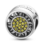Charms do bransoletki Srebro 925 Księżyc Gwiazda Słońce
