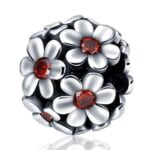 Charms do bransoletki Srebro 925 Kwiatki