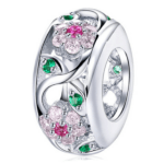 Charms do bransoletki Srebro 925 Kwiaty