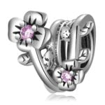 Charms do bransoletki Srebro 925 Kwiaty