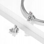 Charms do bransoletki Srebro 925 Kwiaty