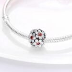 Charms do bransoletki Srebro 925 Kwiatki