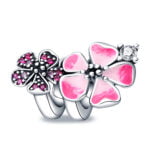 Charms do bransoletki Srebro 925 Kwiaty