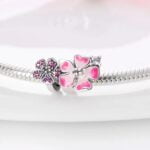 Charms do bransoletki Srebro 925 Kwiaty