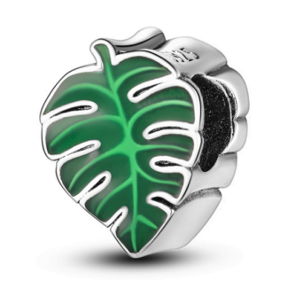 Charms do bransoletki Srebro 925 Liść Monstera