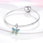 Charms do bransoletki Srebro 925 Motyl