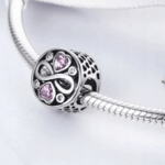 Charms do bransoletki Srebro 925 Znak Nieskończoności i Serca