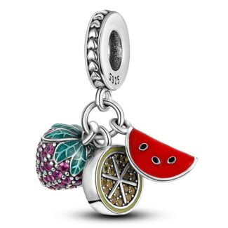 Charms do bransoletki Srebro 925 Owoce