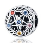 Charms do bransoletki Srebro 925 Gwiazda Pentagram