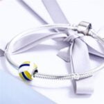 Charms do bransoletki Srebro 925 Piłka do siatkówki