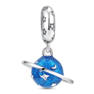 Charms do bransoletki Srebro 925 Planeta Saturn