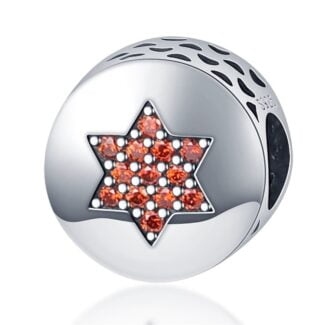 Charms do bransoletki Srebro 925 Gwiazda Pomarańczowa