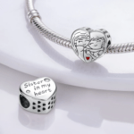 Charms do bransoletki Srebro 925 Siostry Przyjaciółki