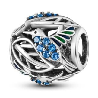 Charms do bransoletki Srebro 925 Ptak Koliber