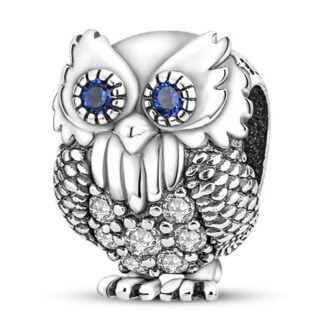 Charms do bransoletki Srebro 925 Ptak Sowa Puchacz