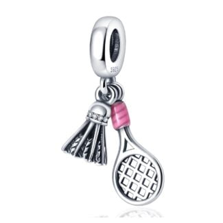 Charms do bransoletki Srebro 925 Rakieta do Badmintona